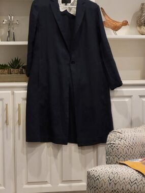 Tailored Navy Trench Coat for Women